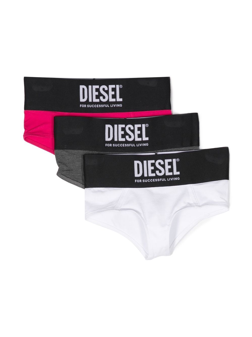 [빠른배송] 디젤 키즈 logo-waistband briefs - set of three J010160HAXB
