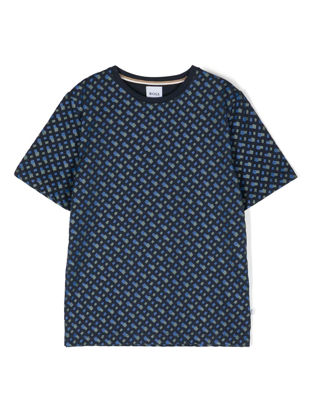 [빠른배송] 보스 키즈 모노그램 패턴 티셔츠  J25O12849