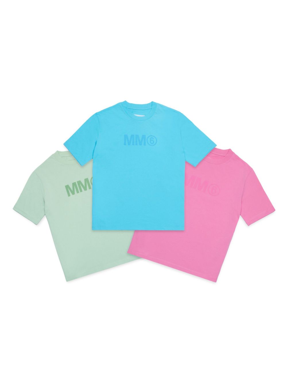 [빠른배송] 메종마르지엘라 MM6 키즈 로고 프린트 티셔츠 3팩 세트