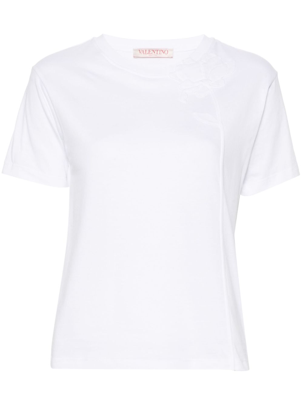 [빠른배송] 발렌티노 가라바니 floral-appliqué cotton T-shirt BMG22H8FT