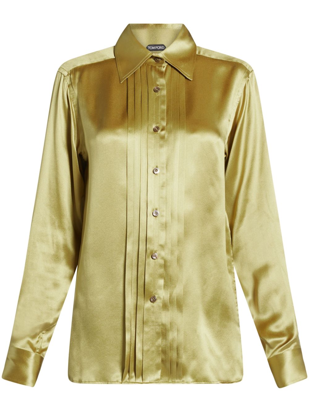 [빠른배송] 톰포드 pintuck-detail silk shirt