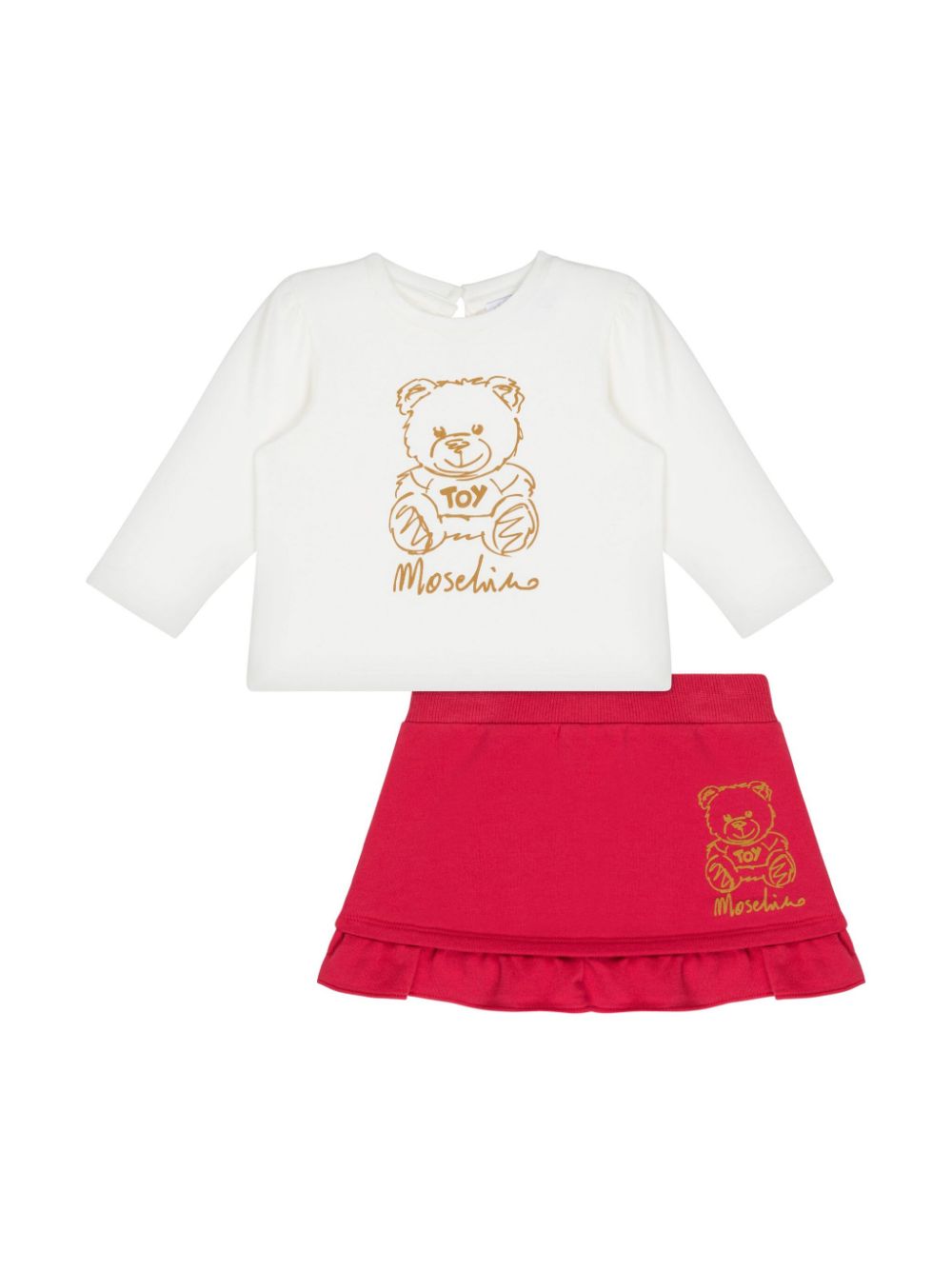 [빠른배송] 모스키노 키즈 Teddy Bear-print skirt set